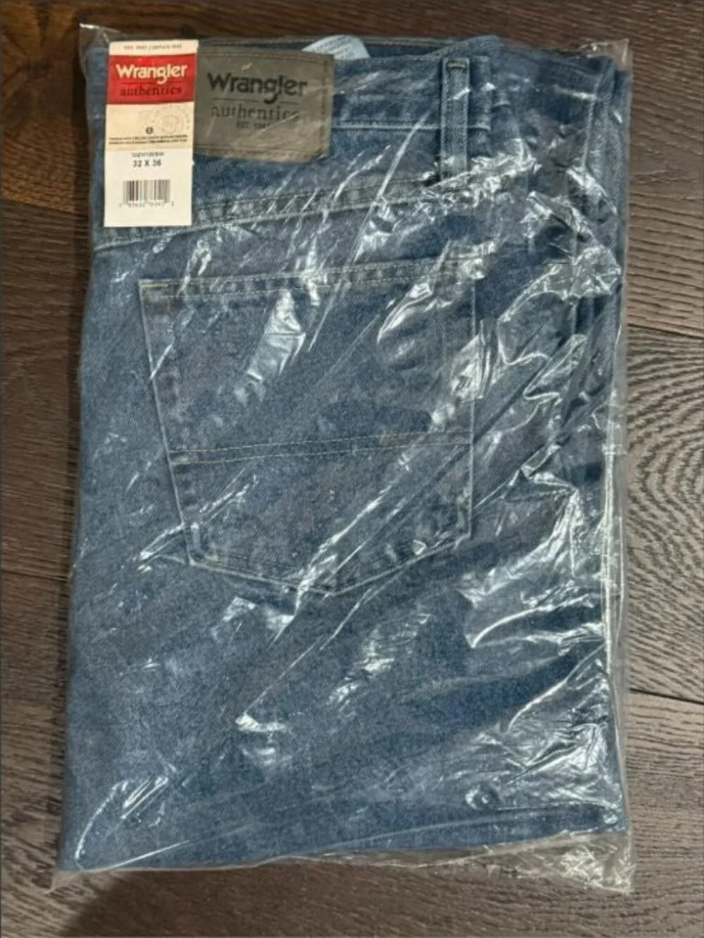 Wrangler Authentics Men's Classic 5-Pocket Regular Fit Jeans 32x36 Stonewash New